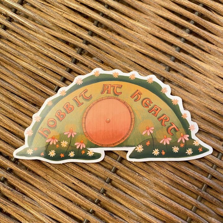 Painted Peony Art - Wholesale Sticker - Hobbit at Heart Waterproof Vinyl Sticker ~ Hobbitcore sticker