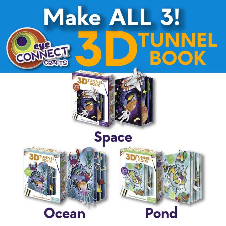 EyeConnect Crafts - Wholesale DIY Craft Kit - Kids - 3D Tunnel Book: OCEAN (Deluxe Size)19