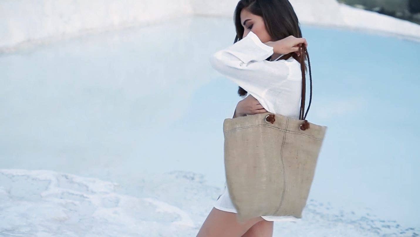AYLIN COLERI-LUXURY RESORT/LOUNGE WEAR COLLECTION - Wholesale Beach Bag - Paris-Reversible Beach Bag #14