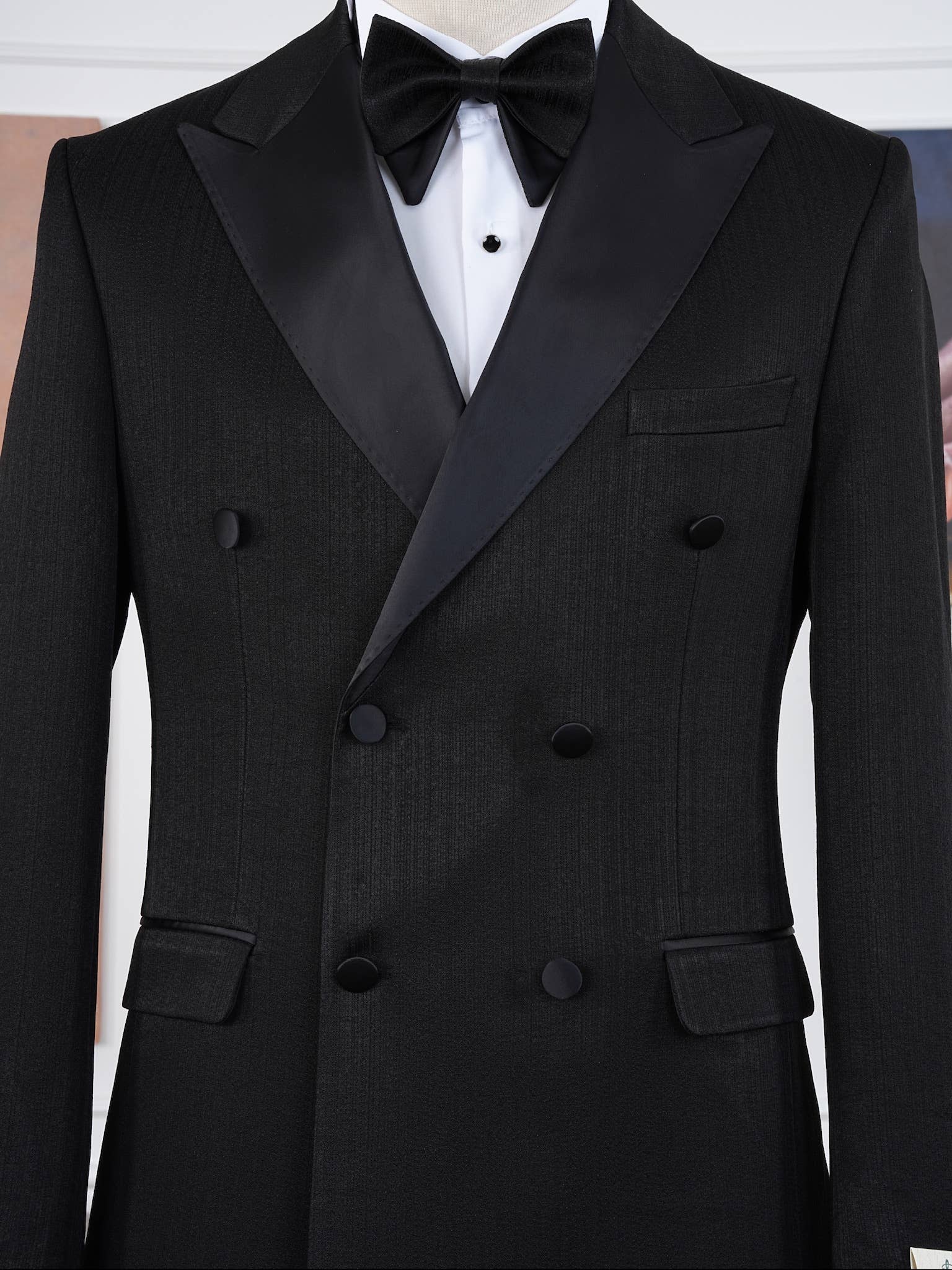 parez suits - Wholesale Tuxedo Set - Men's - The Eclipse Luxury Limited Edition black Velvet Tuxedo 5