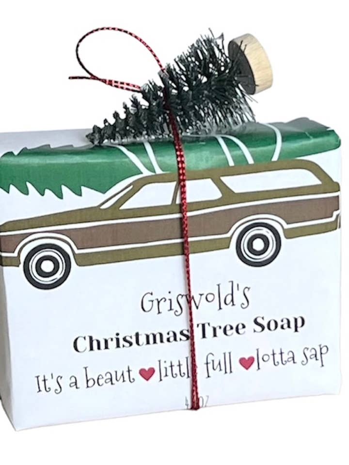 Griswold's Christmas Tree Soap Bar, Holiday Soap, Christmas for wholesale by Brownies&Ginger Soap Co