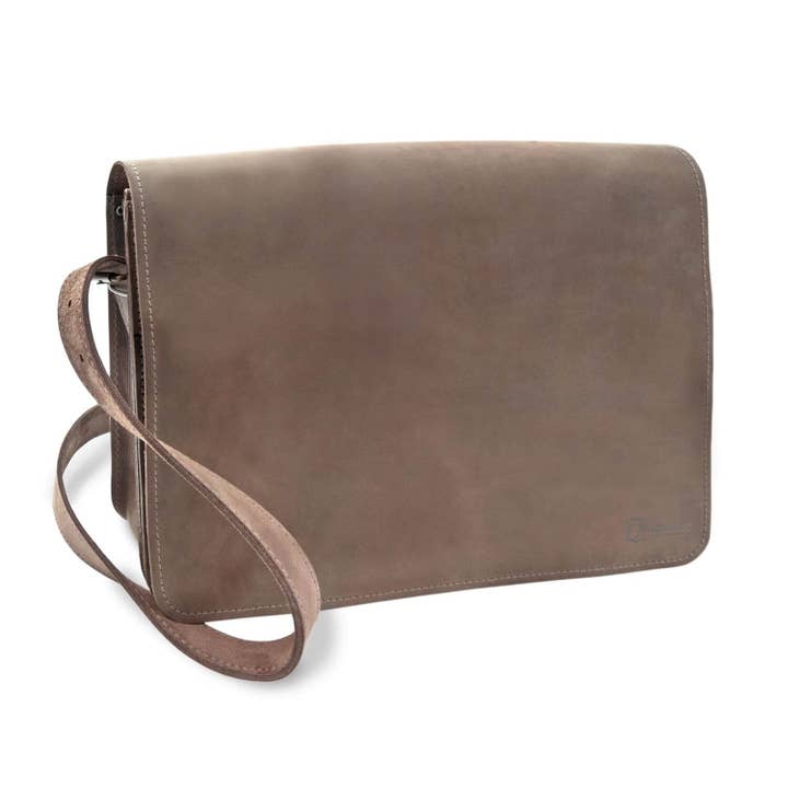 Axelväska i läder ”Manila” | Färg: mörkbrun antik för wholesale av Thielemann Leather Manufacturer