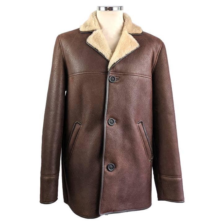 Edward Men's Sheepskin Coat Aviator Finish for wholesale by Eastern Counties Leather