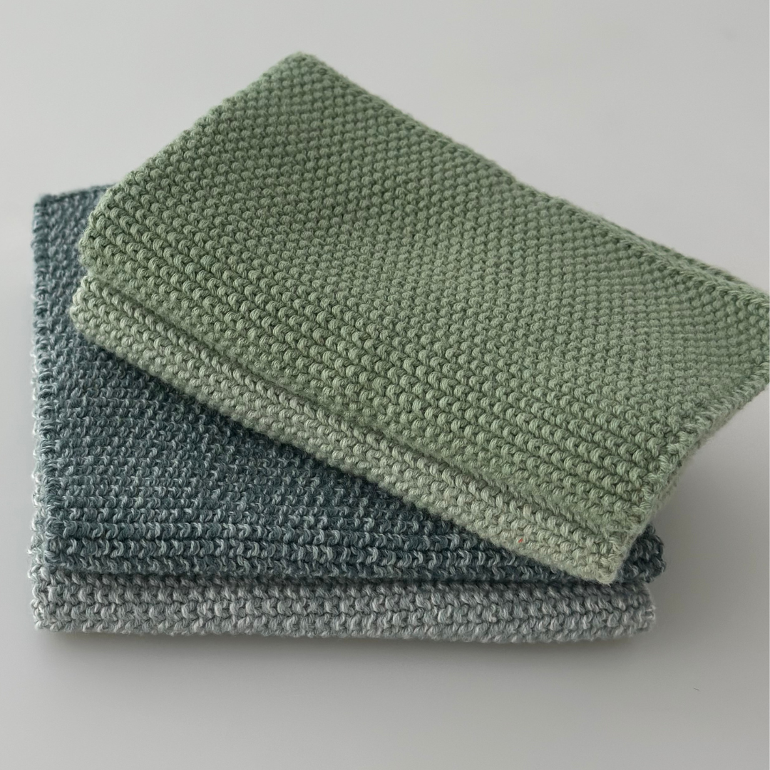 Aspegren Denmark – wholesale Kökshandduk/Disktrasa – Disktrasor - Ekologisk Bomull - Set om 2 - Blandning - Sjögrön2