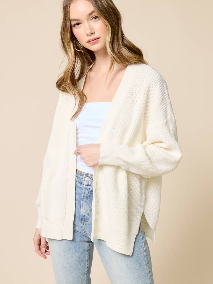 Oversized Driftline Open-Knit Cardigan for wholesale by Charlotte Avery