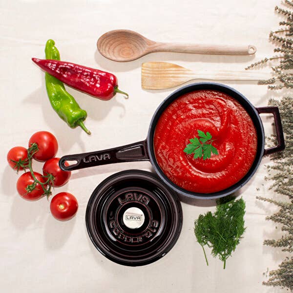 Biggbrands - Wholesale Saucepan - LAVA Premium Round Cast Iron Saucepan 18 cm6