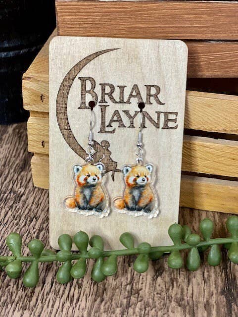 Briar layne - Wholesale Dangle Earrings - Chinese Red Panda Lover Earrings Gift Set1
