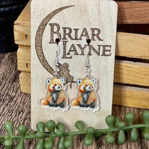 Briar layne - Wholesale Dangle Earrings - Chinese Red Panda Lover Earrings Gift Set1