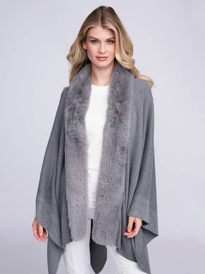 Analise Wrap - Silbergrau für den Großhandel von Pia Rossini Ltd