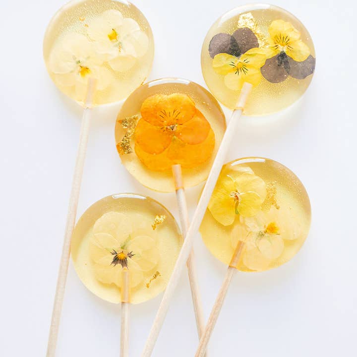 Hard Nectar - Wholesale Lollipop - Elderflower Champagne  Lollipop 5 pc Gift-set  | vegan candy