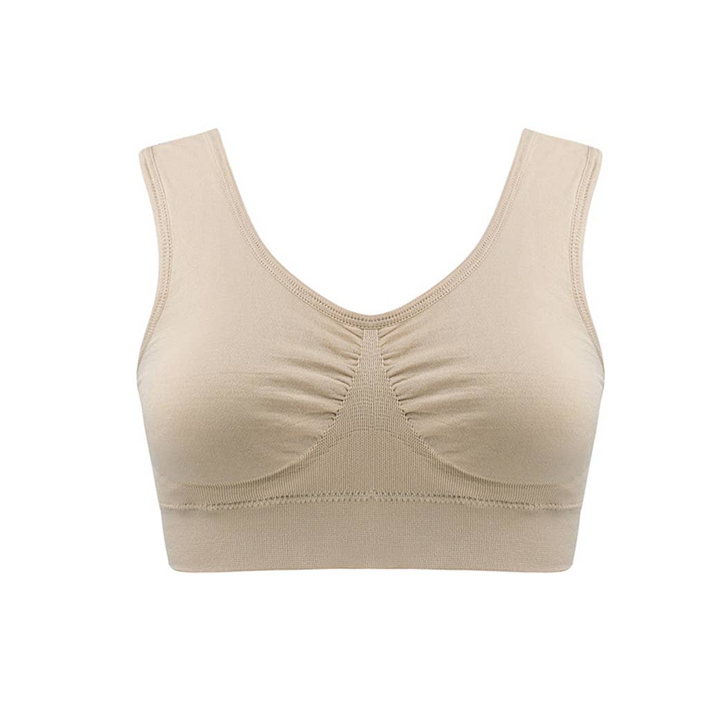 Curvy Fix - Wholesale Bralette - Women's - Seamless Throw-on Wireless Bralette Comfortable Underwear2