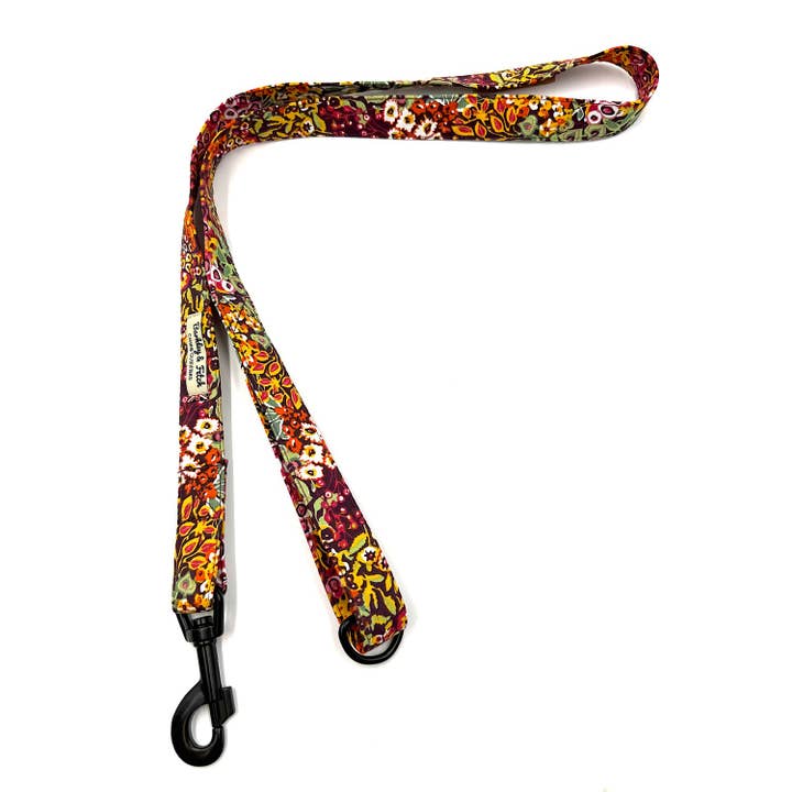 Orange Ditsy Floral Print Dog Lead for wholesale by Barkley and Fetch
