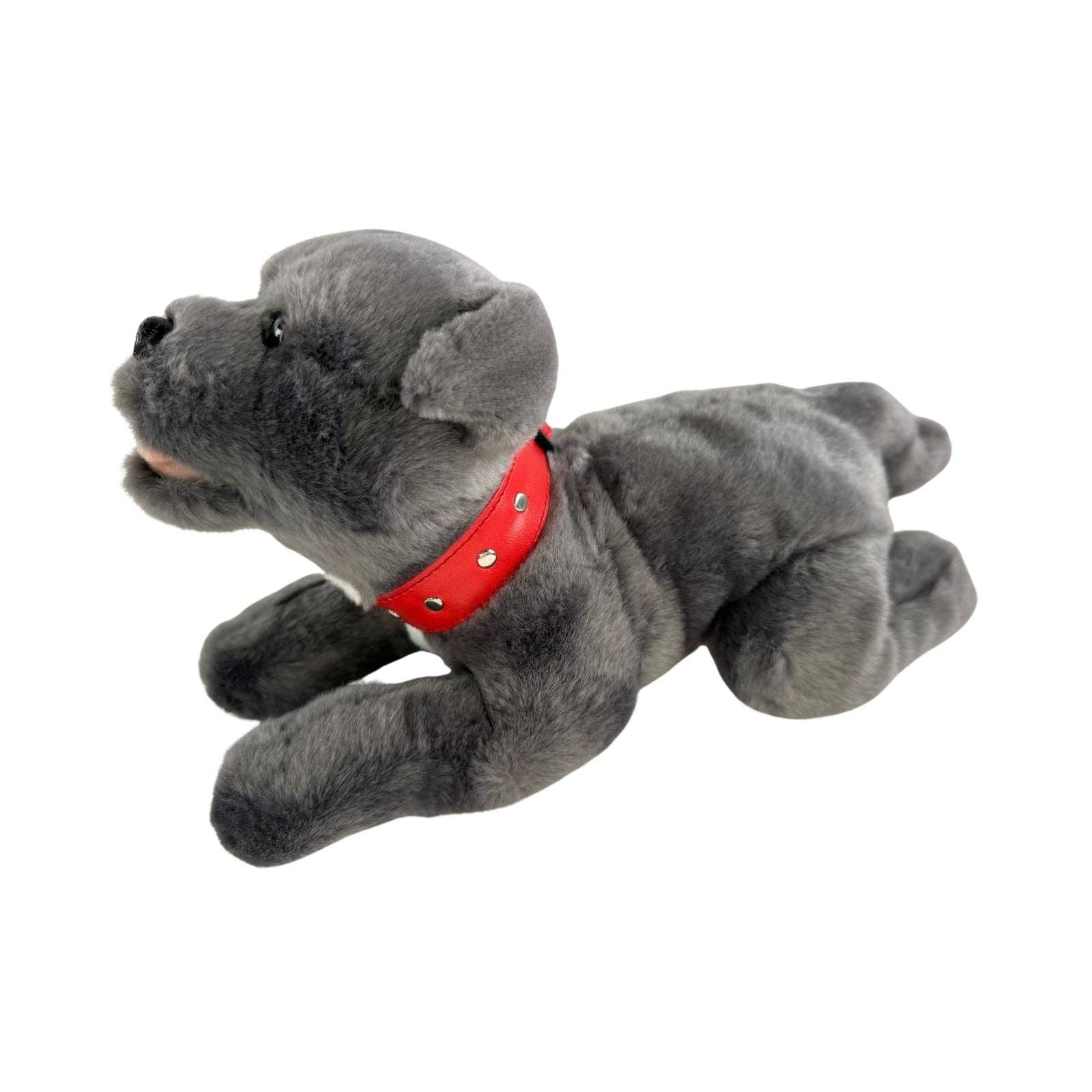 Bocchetta Plush Toys – Großhandel Plüschtier – Hund – Bullet - Staffy - 28 cm schlaff, grau6