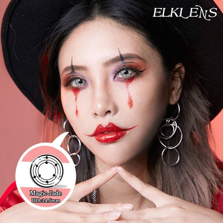 Lentilles de contact Halloween Magic Jade White pour cosplay pour la vente par ELKLENS