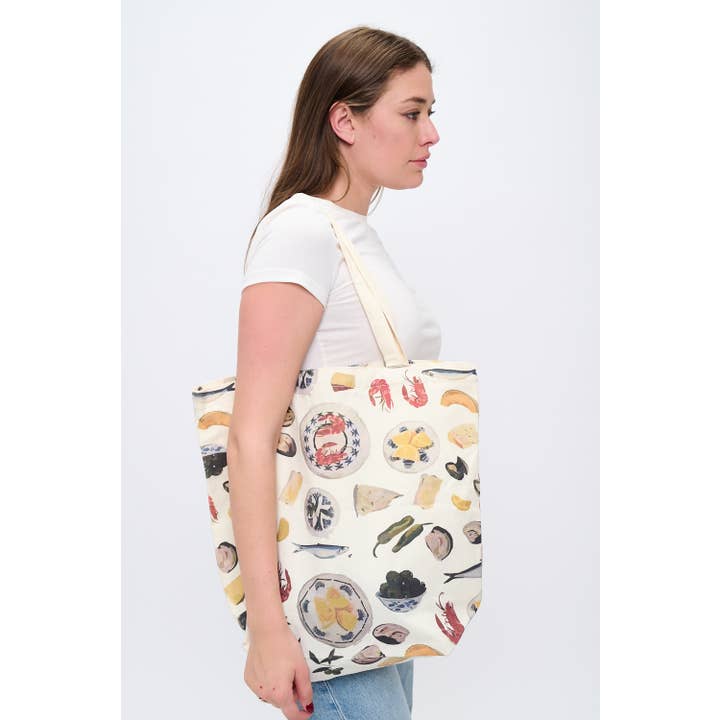 SM WARDROBE - Wholesale Tote Bag - Women's - MEDITERRANEAN DELIGHTS PRINT TOTE BAGS4