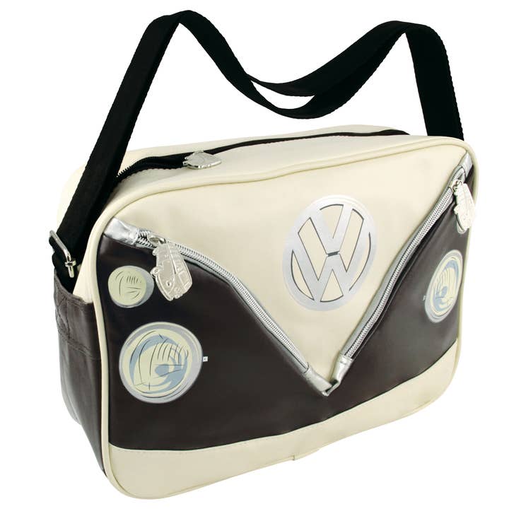 VW T1 Bus schoudertas in liggende vorm - bruin voor wholesale door VW Collection by BRISA