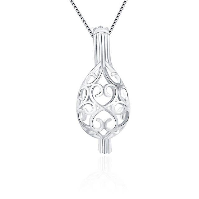 Sterling Silver Necklace Love Drop for wholesale by Island Pearl Traders