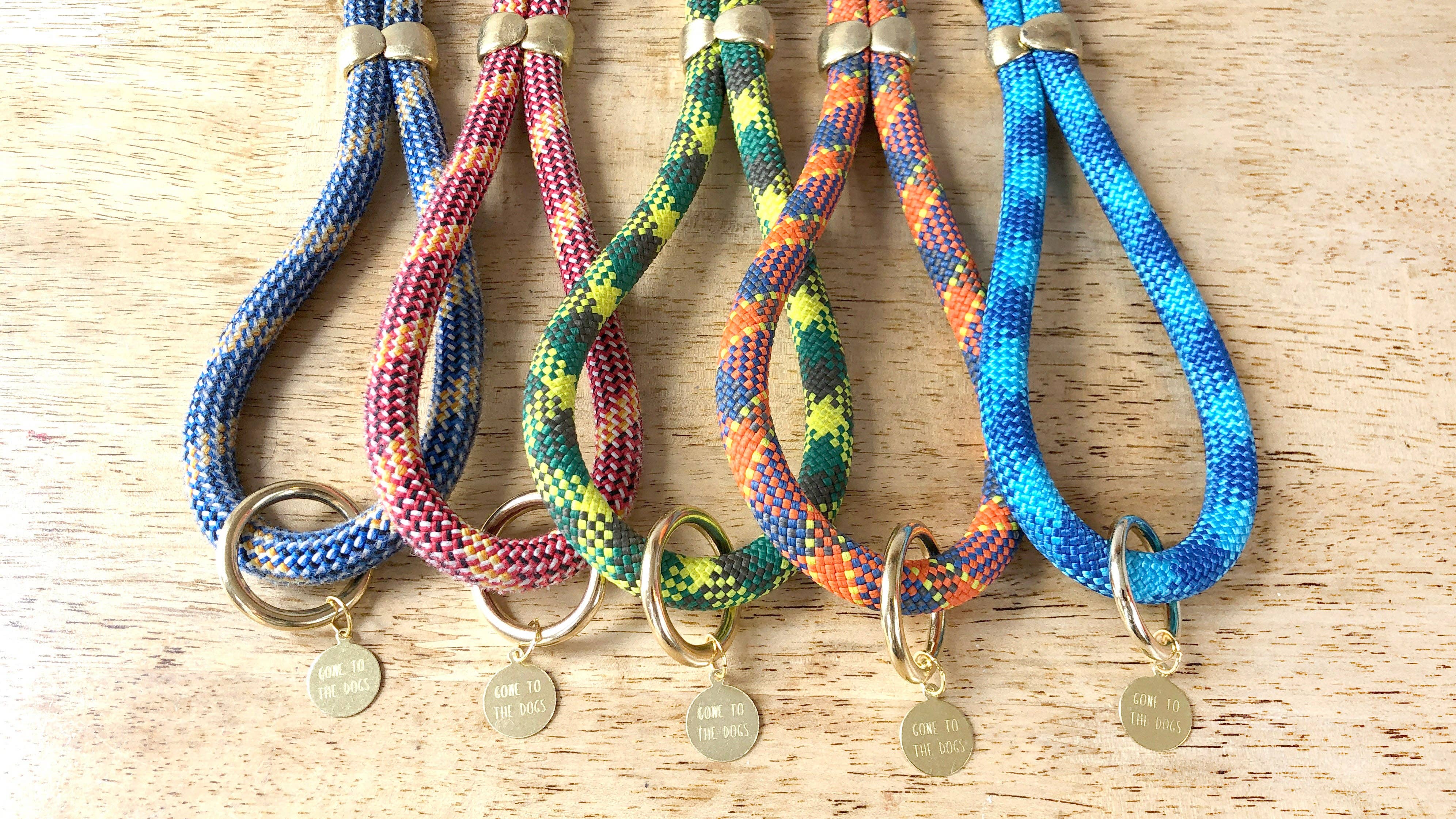 Saimin Flat Rope Collar - Green for wholesale on Faire3