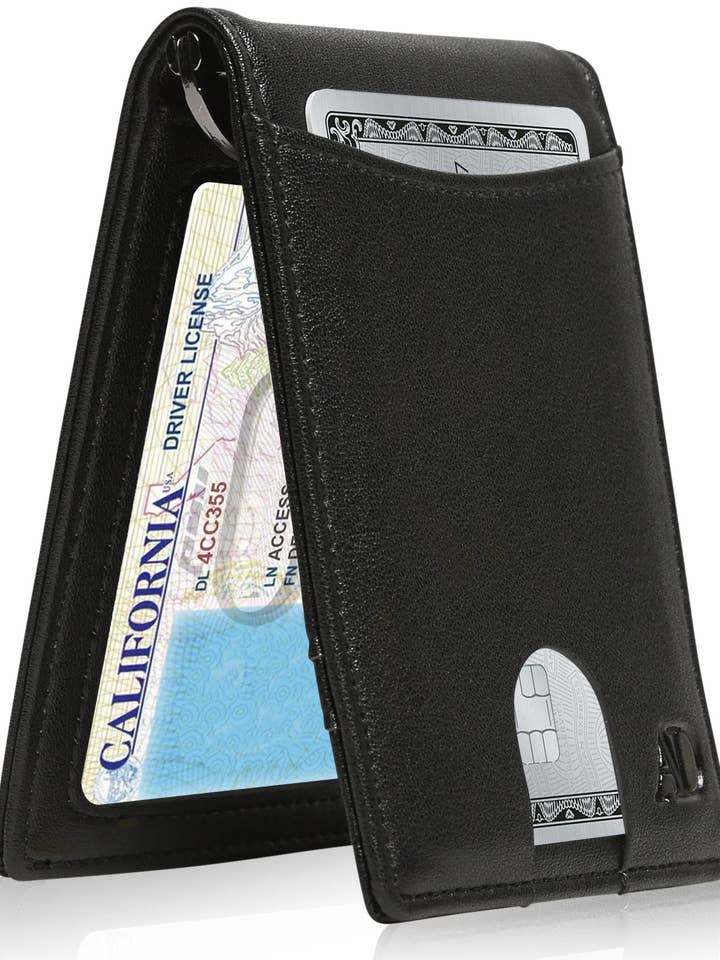 Money Clip Bifold Wallet W/ Pull Strap for wholesale by Access Denied Accessories