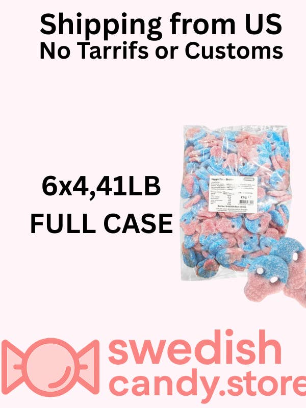 Matthijs Fizzy Skulls 6x4,41lb Doces Suecos Caixa Completa por atacado de Swedishcandy.store US