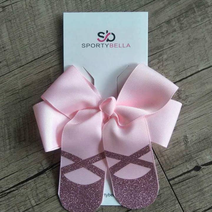 Sportybella - Wholesale Hair bow – Kids - Dance Ballet Slipper Bow1
