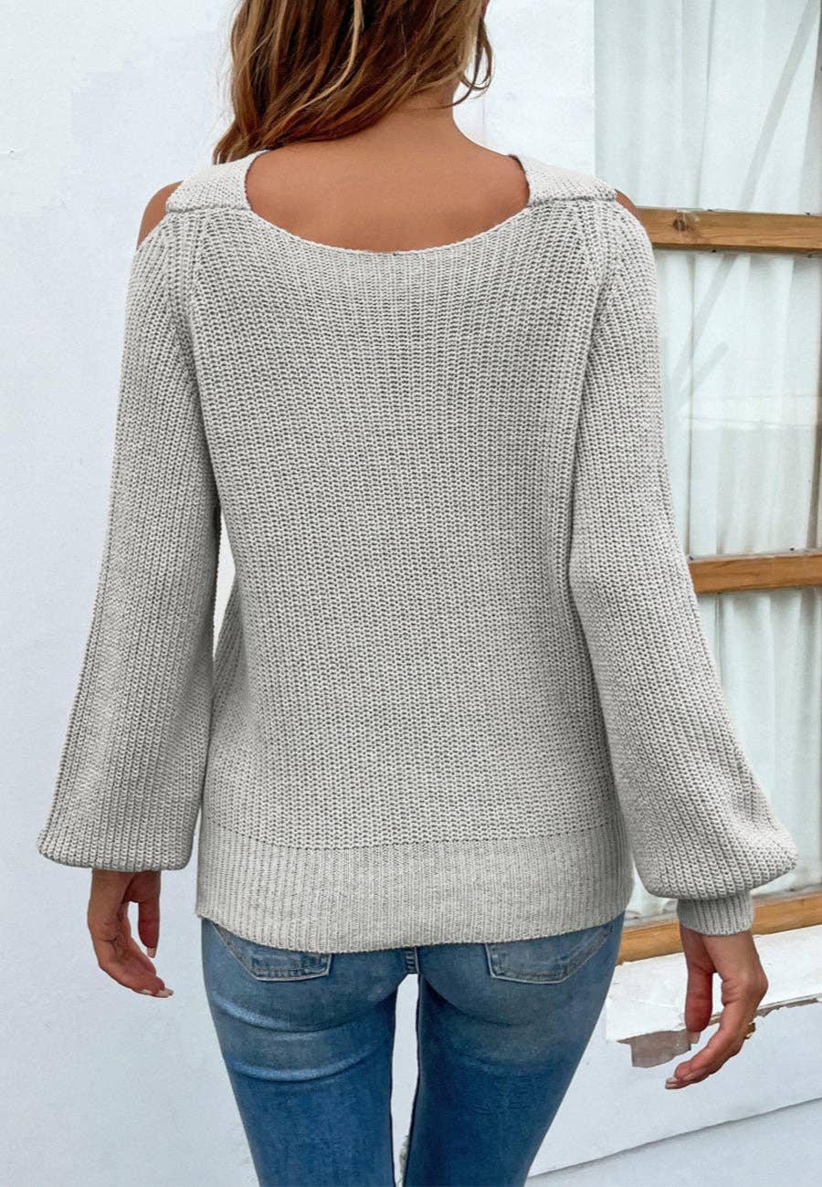 Anna Kaci Wholesale - Vente Pull en maille – femme - Pull à découpes croisées sur le devant3