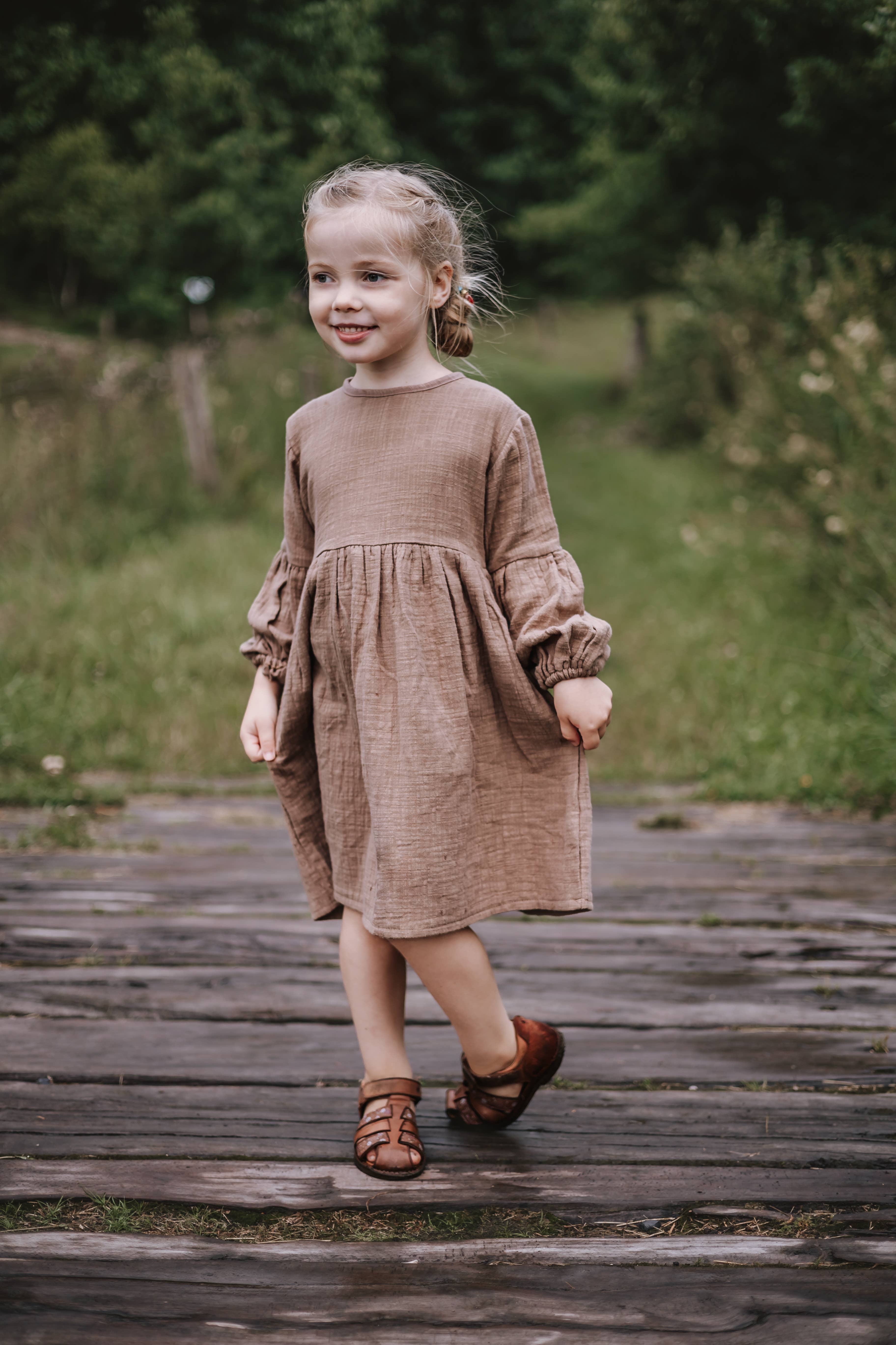 Annie & Charles - Wholesale Dress - Kids - Annie & Charles® organic cotton muslin dress NOAH13