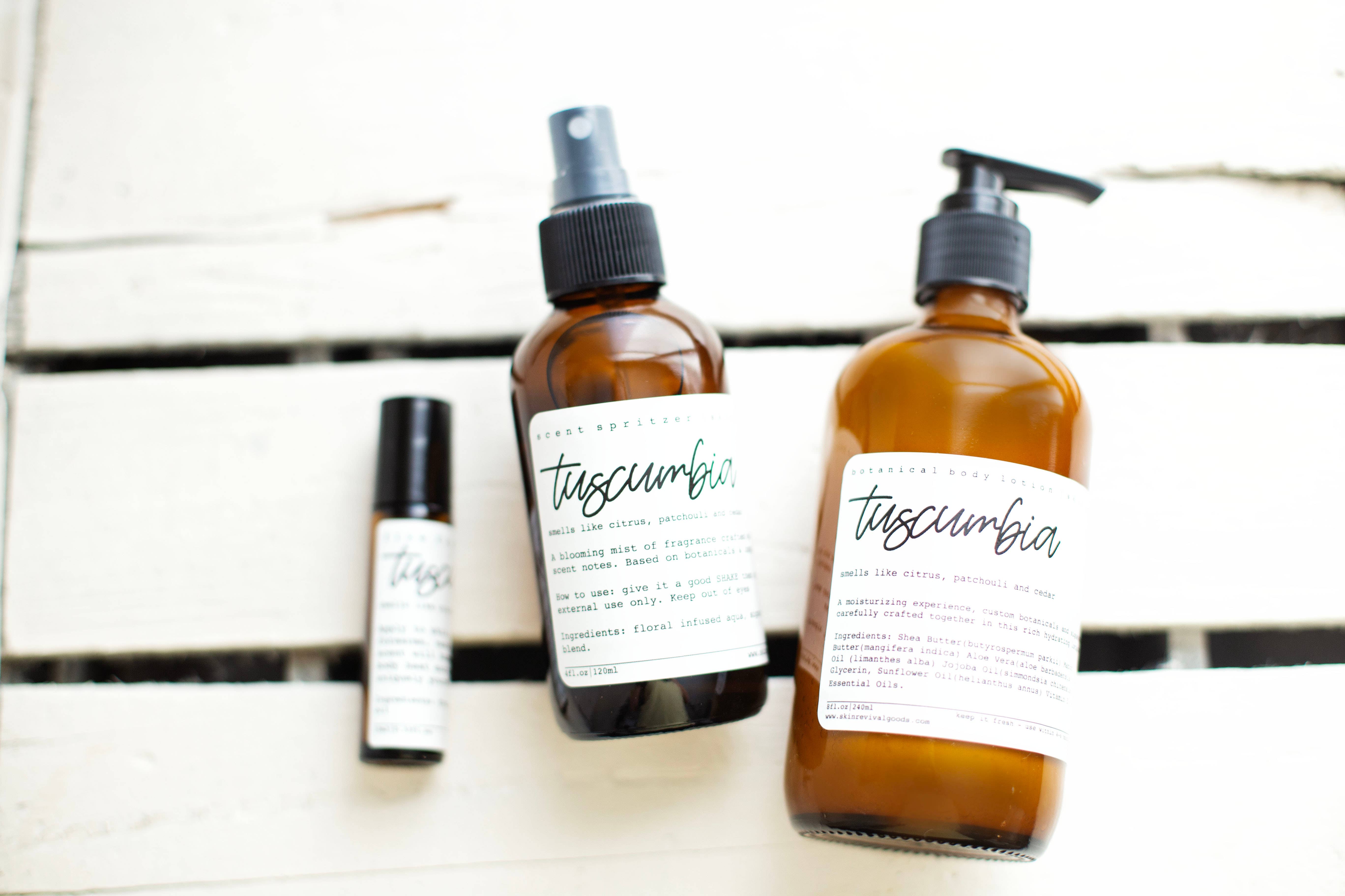 Skin Revival – Engroshandel Parfume/eau de toilette – TUSCUMBIA | Duft Spritzer | Citrus, Patchouli, Cedar 4 oz1