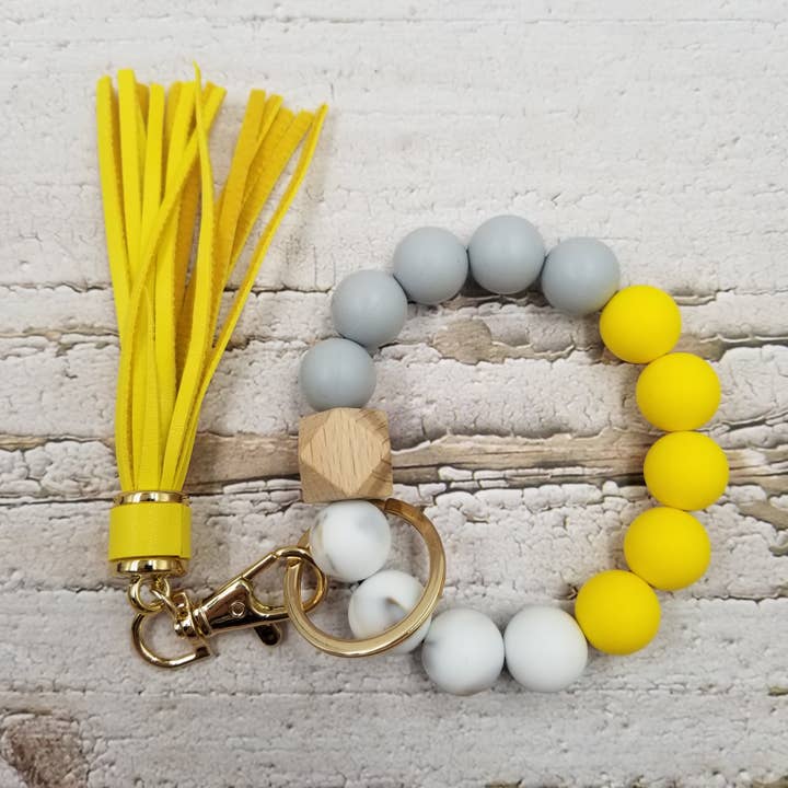 Treasure Wholesale - Wholesale Keychain - Women's - Handmade Silicone Bead Bangle Keychain