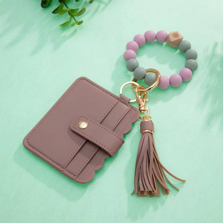 Sparkle Being - Wholesale Wristlet - Silicone Wristlet Wallet Keychain - Cute Card Holder (Jane)