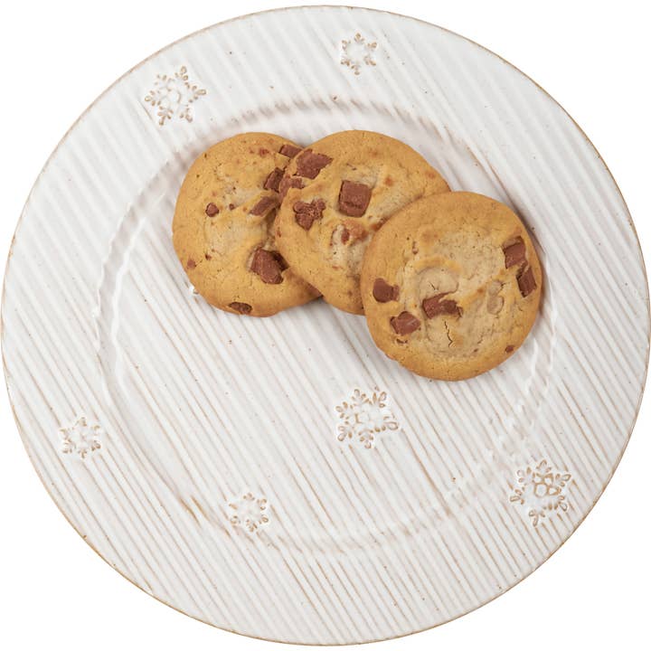 Primitives by Kathy - Wholesale Decorative Plate/Dish/Bowl - Ribbed Snowflake Large Plate