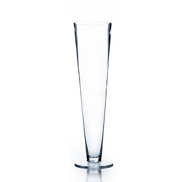 WGV Clear Pilsner Glass Trumpet Vase - 4.3" x 16"H for wholesale by WGV International