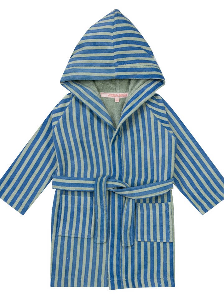 Morgonrock för barn 5–6 år med marinblå och flerfärgade ränder för wholesale av JERA MINI
