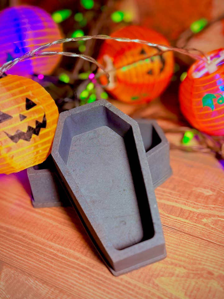 Concrete Mini Coffin - Empty for wholesale by The Black Umbrella