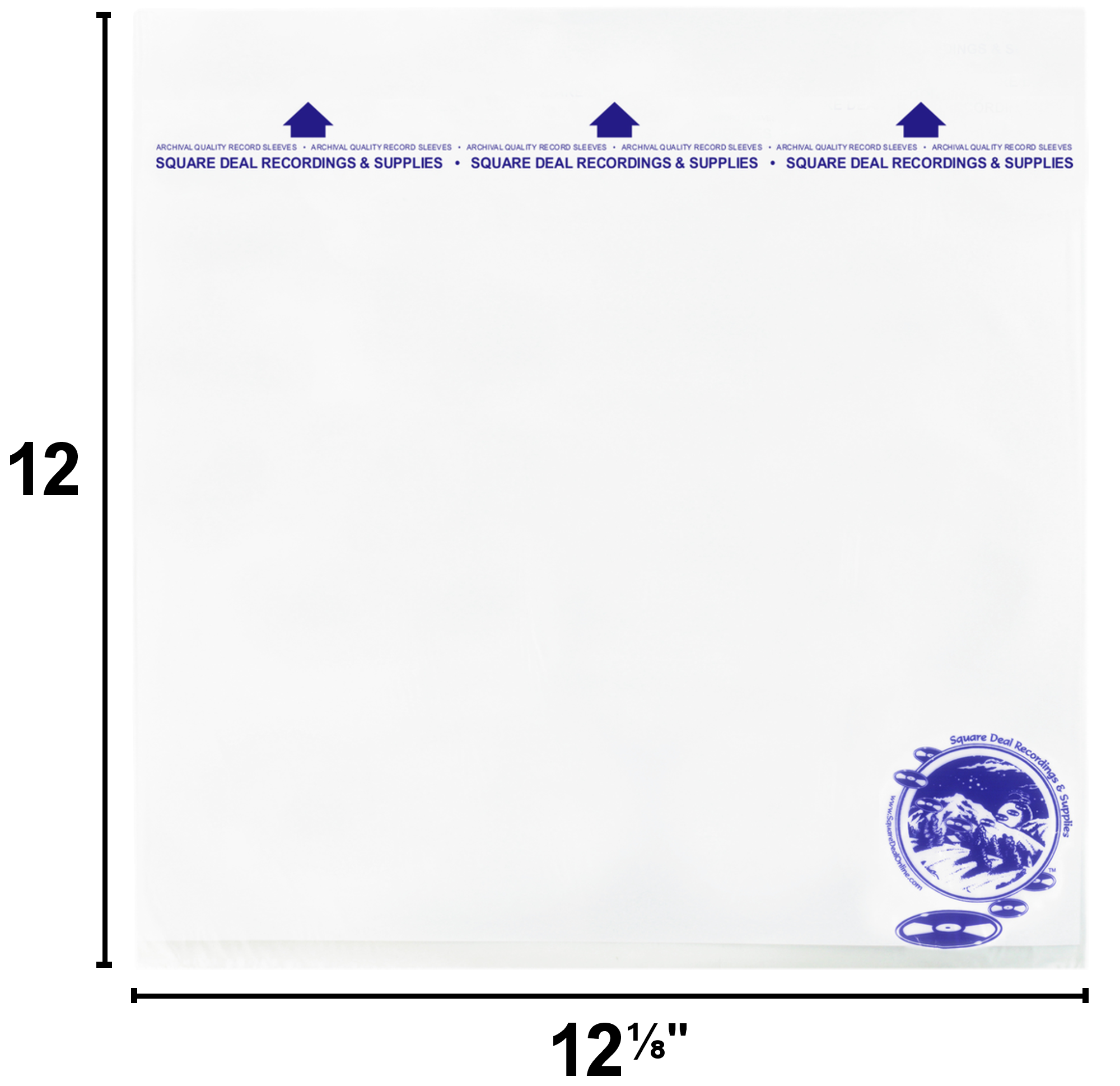 Square Deal Recordings & Supplies - Vendita all'ingrosso Accessori musicali - Buste interne in carta di riso per dischi in vinile LP da 12" per archiviazione.8