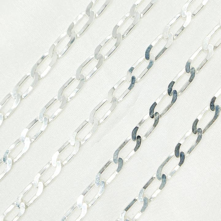 Tresor Jewelry Inc. - Wholesale Link & Chain Necklace - Z61SS. 925 Sterling Silver Flat Curb Link Chain1