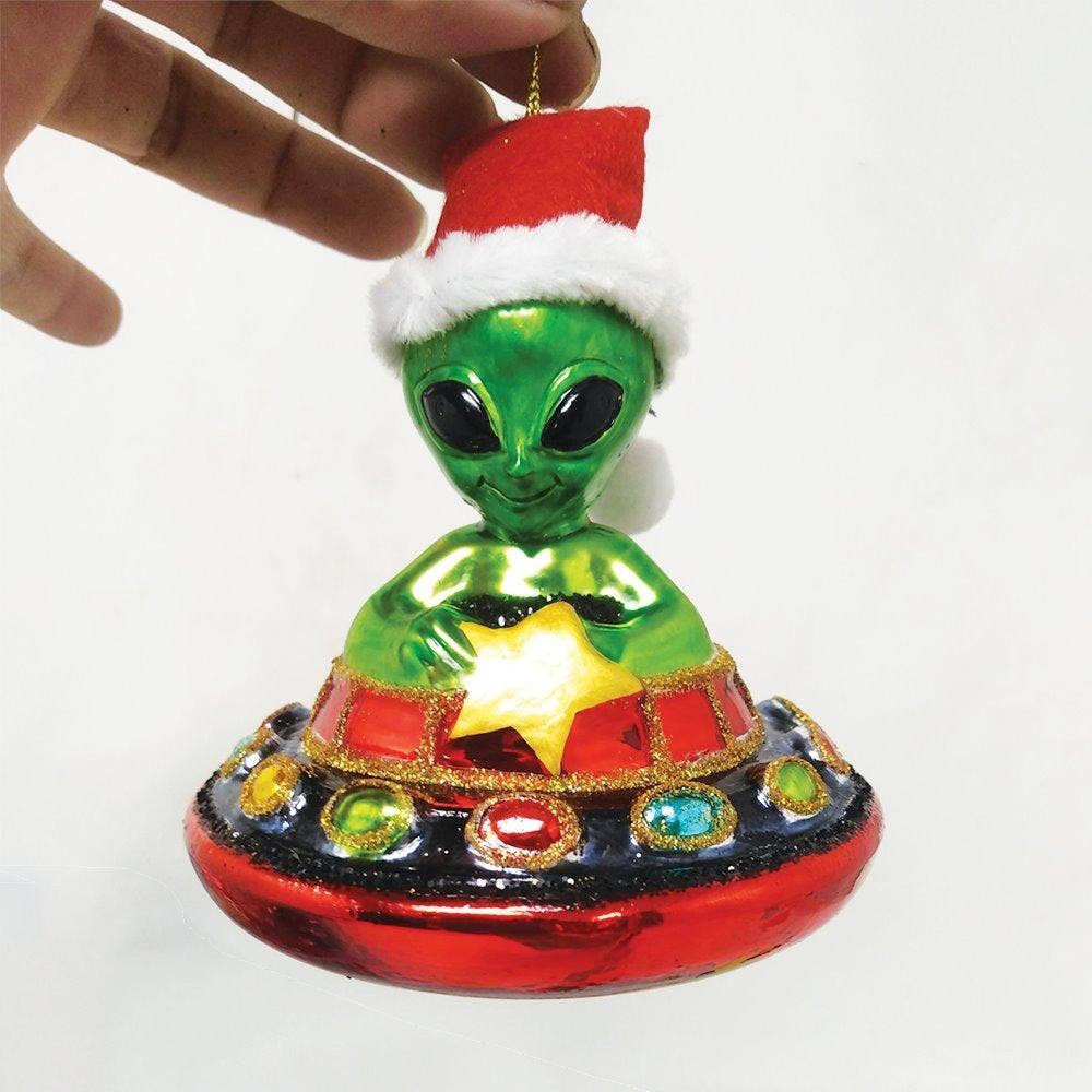 OrnamentallyYou - Wholesale Ornament - Alien and UFO Glass Christmas Ornament2