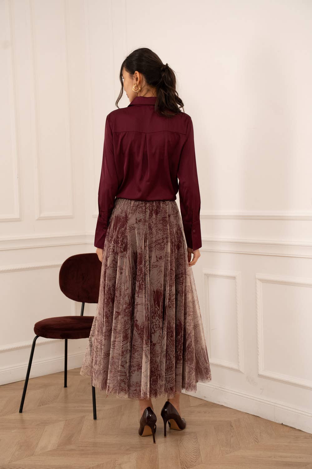 CHOKLATE PARIS - Wholesale Skirt - Women's - Amber skirt in toile de Jouy printed tulle - CK08202-17