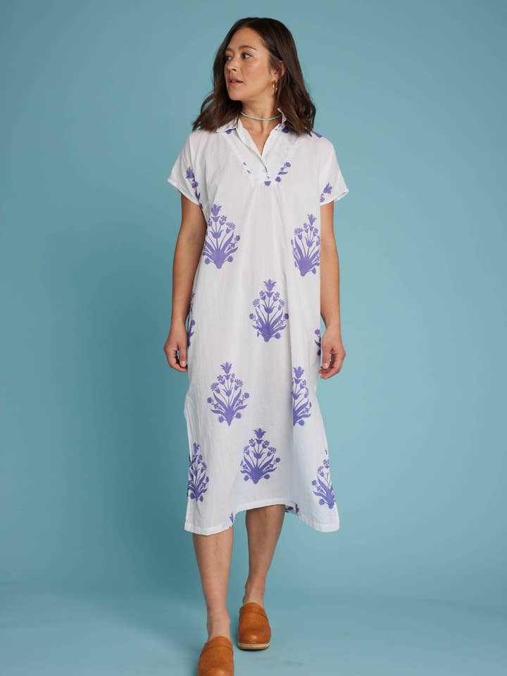Scout Caftan - Cameo Floral Coastal Purple for wholesale by and for Good