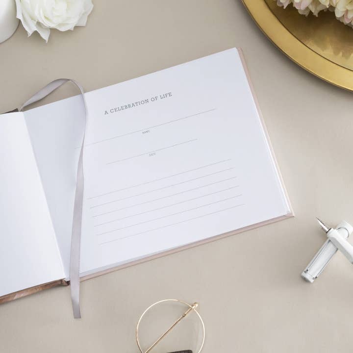 Rose Funeral Guest Book Flower 9"x7" for wholesale on Faire3