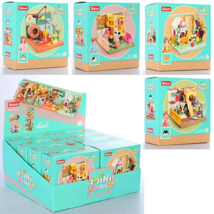 Mini Set di Mattoncini per Esposizione di Artigianato per Animali Domestici per la vendita all'ingrosso da parte di Texas Toy Distribution