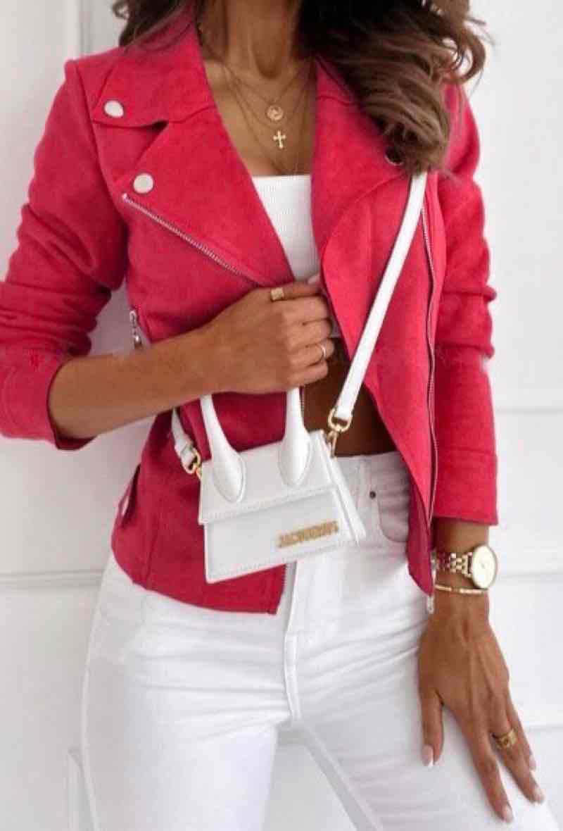 ESTEE BROWN – wholesale Jacka - Dam – Perfecto mocka jacka - 213013