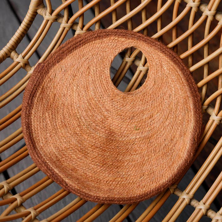 SOLO MOUSSE Jute Bag In Mousse Brown for wholesale by Brunna Co