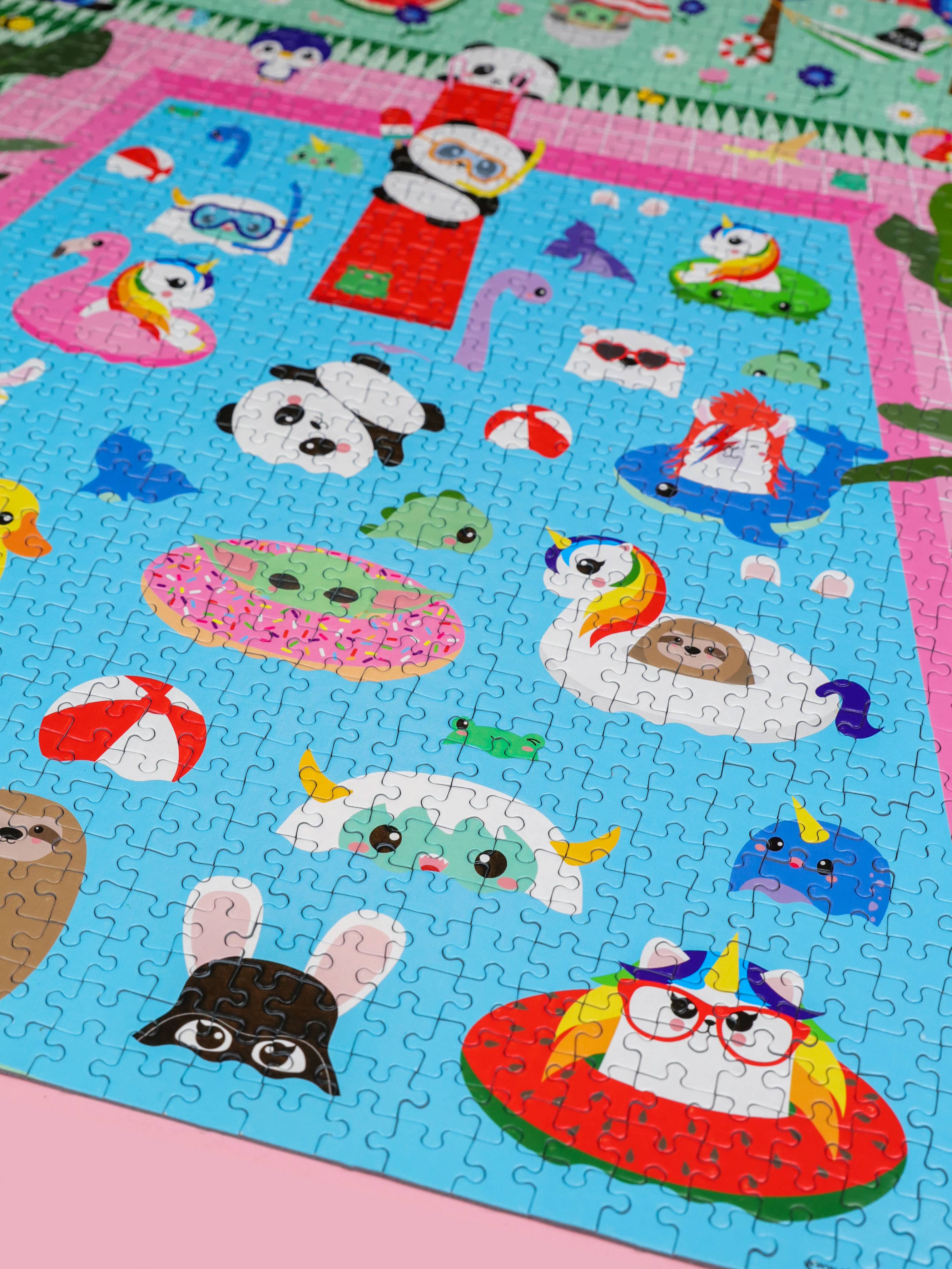 Studio Inktvis - Vente Puzzle – adulte - Puzzle 1000 pièces Pink Pool2