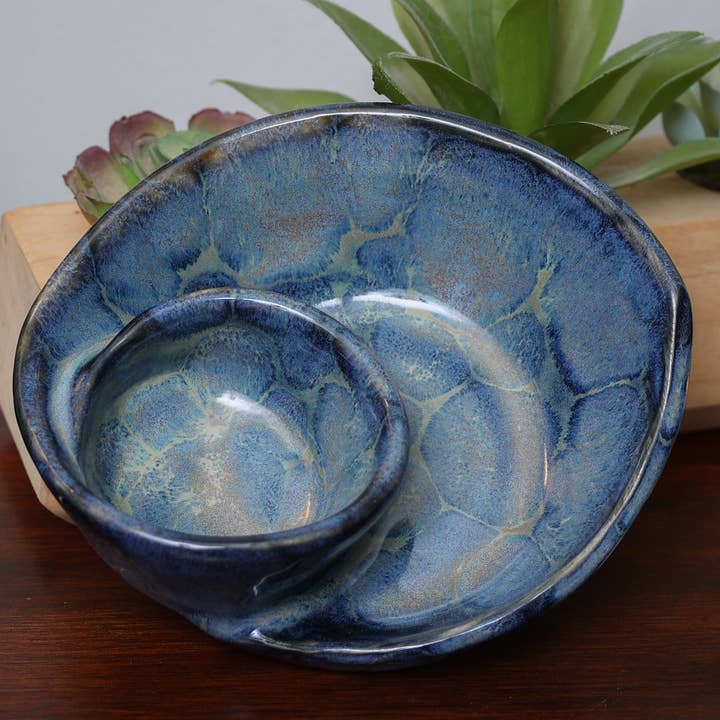 Sawdust and Clay - Wholesale Decorative Plate/Dish/Bowl - Artisan Swirly Bowls- Ceramic Serving Bowls- Assorted Case10