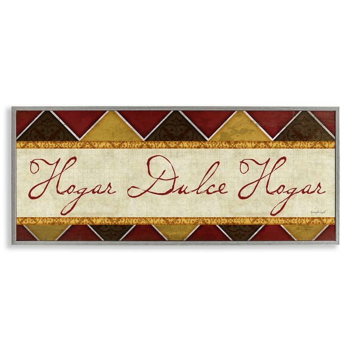 Stupell Industries - Wholesale Wall Decor - Kids & Baby - Hogar Dulce Hogar PatrĂ³n Tradicional Framed Giclee Art12