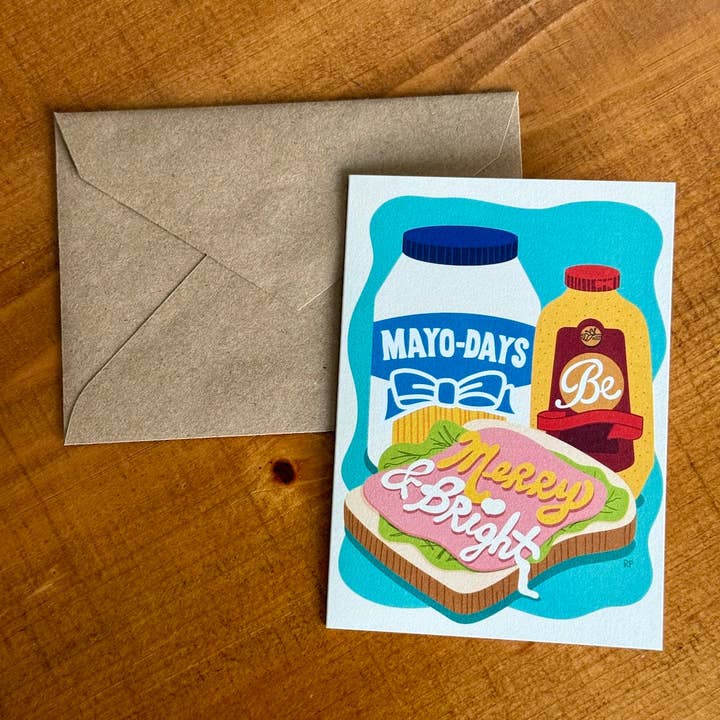 Mayo Days Greeting Card for wholesale by Deli Fresh Threads