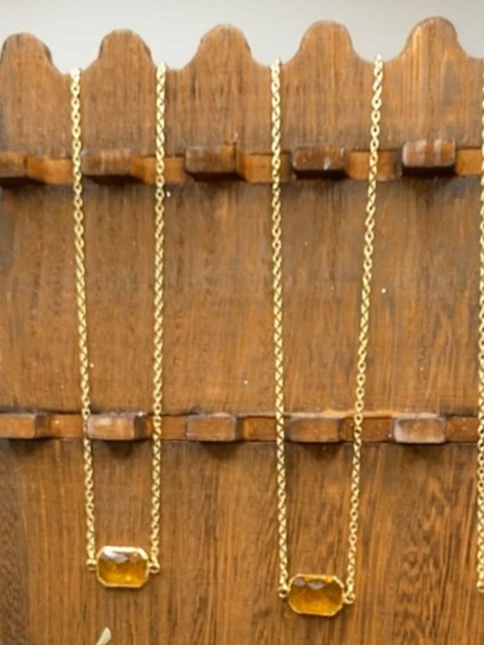 Gem Necklace - 16 inch chain for wholesale by Styles by Shelby