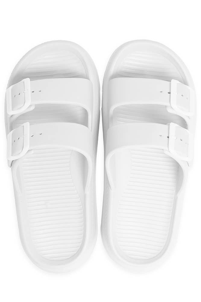 Hana - Wholesale Slides - Women's - Solid Comfy Double Strap Slide Slipper6