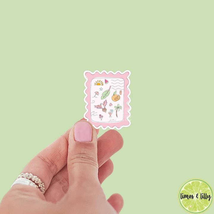 Sello de Vacaciones Pegatina de Vinilo, pegatinas para kindle, autocuidado, pegatinas sarcásticas, pegatinas lindas, pegatinas estéticas para venta al por mayor de Limes & Lilly